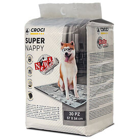 Croci - Tapis Hygiénique Super Nappy New Paper pour Chiens - 57x54cm