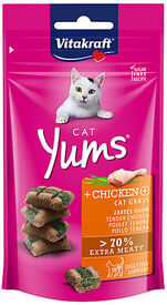 Vitakraft - Friandises Yums au Poulet et Herbe à Chat pour Chats - 40g