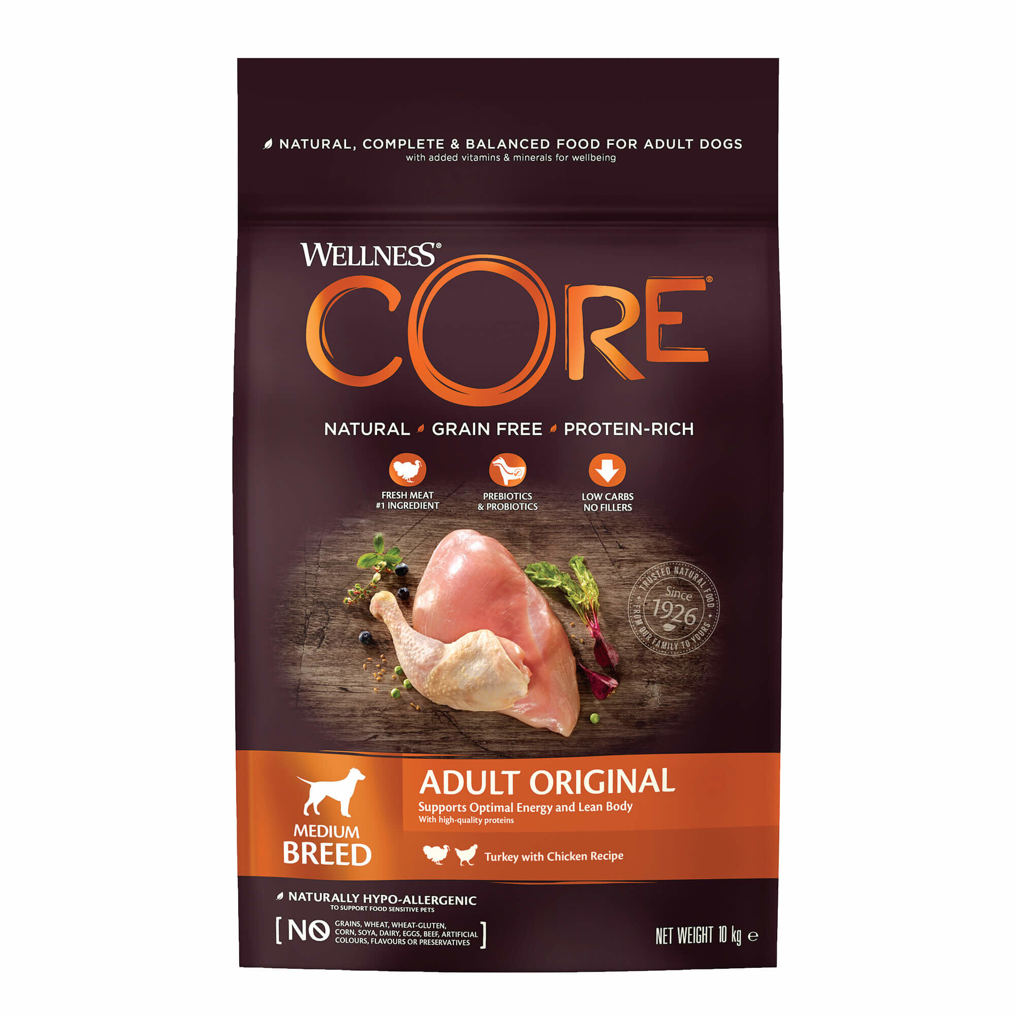 Wellness CORE - Croquettes Original Dinde et Poulet pour Chien - 10Kg Image num&eacute;ro 1
