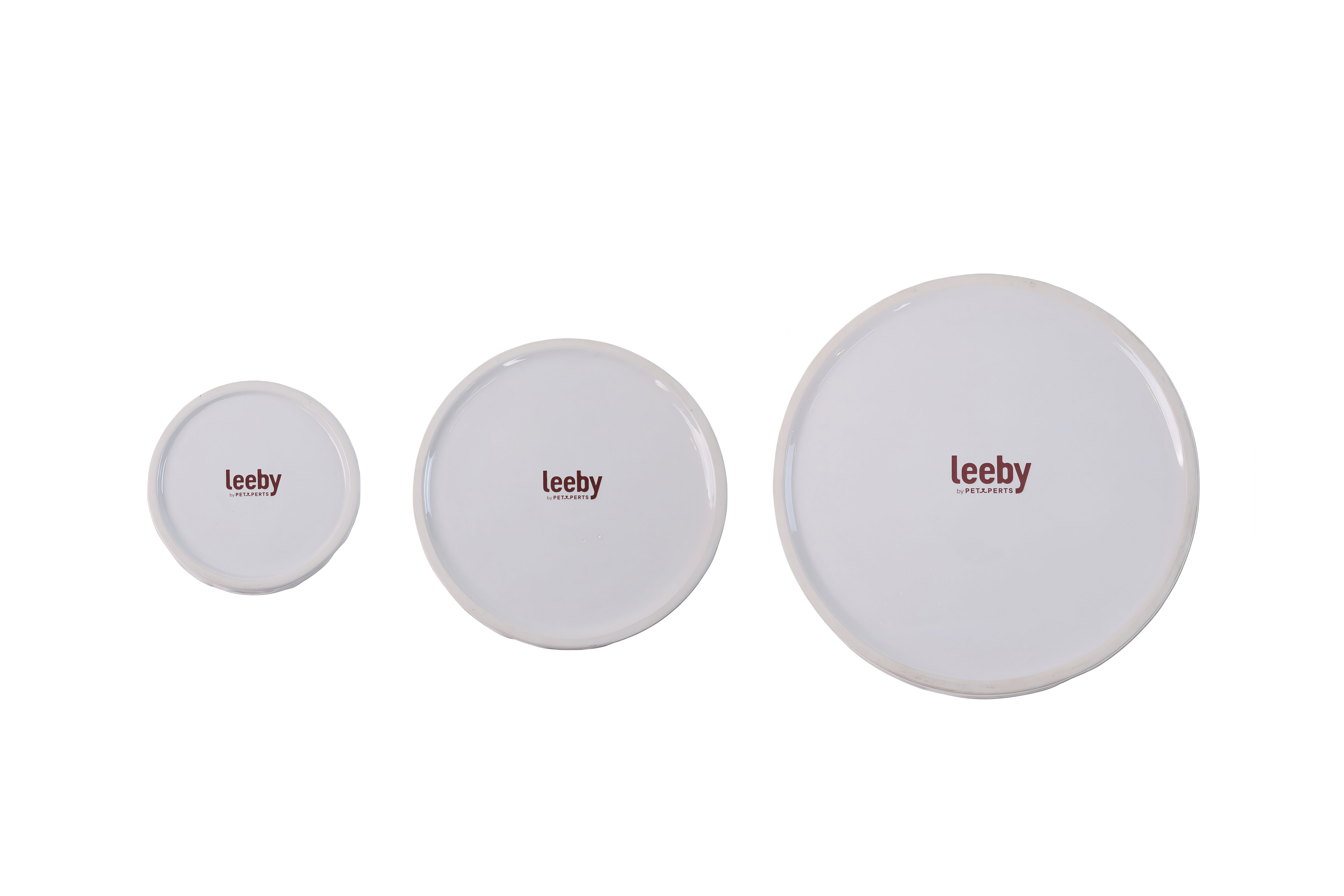 Leeby Gamelle en C&eacute;ramique Blanche et Os en Relief pour Chiens - L/ 2,3L Image num&eacute;ro 6