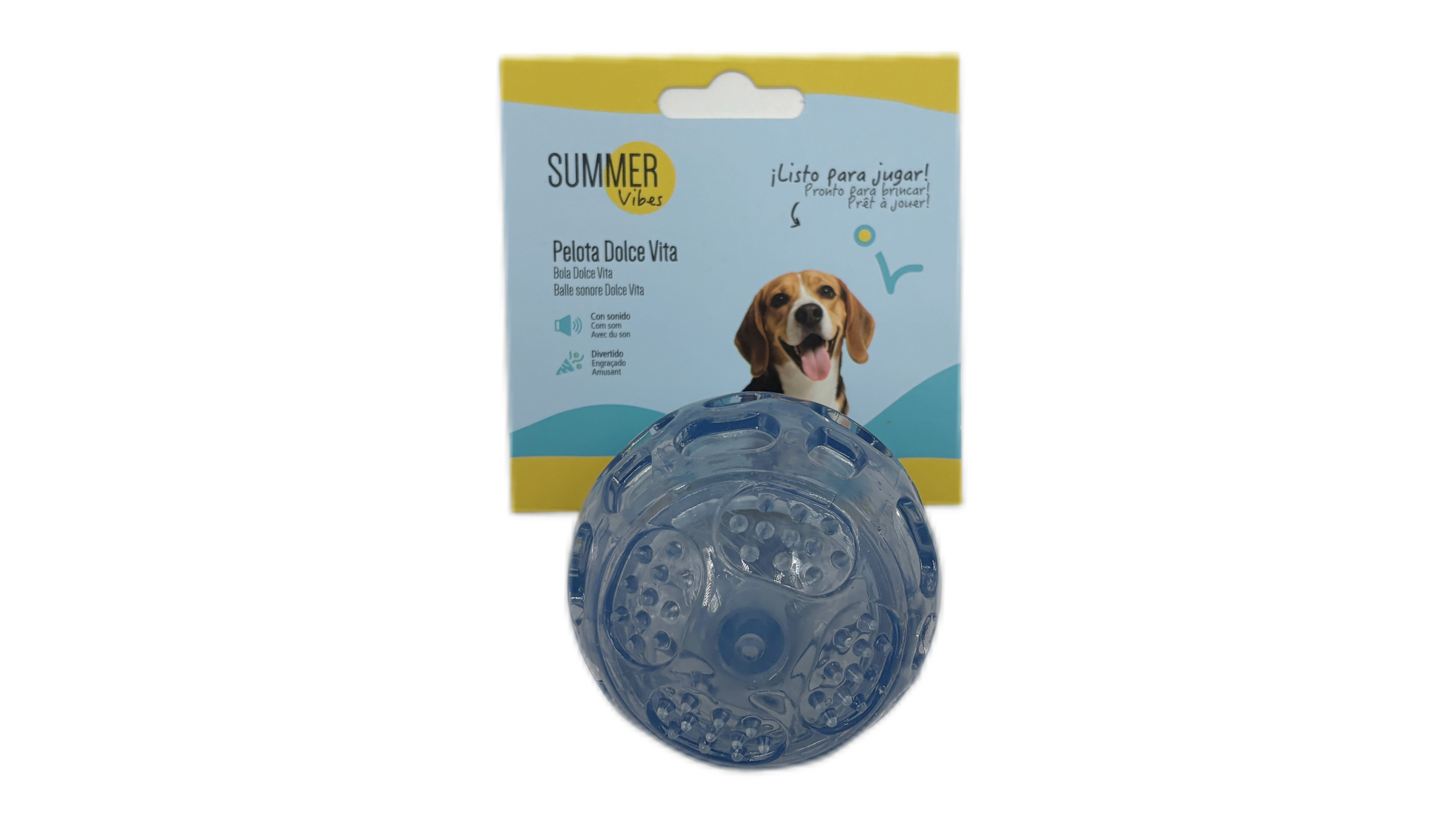 Summer Vibes - Balle Sonore pour Chiens - 7cm Image num&eacute;ro 2