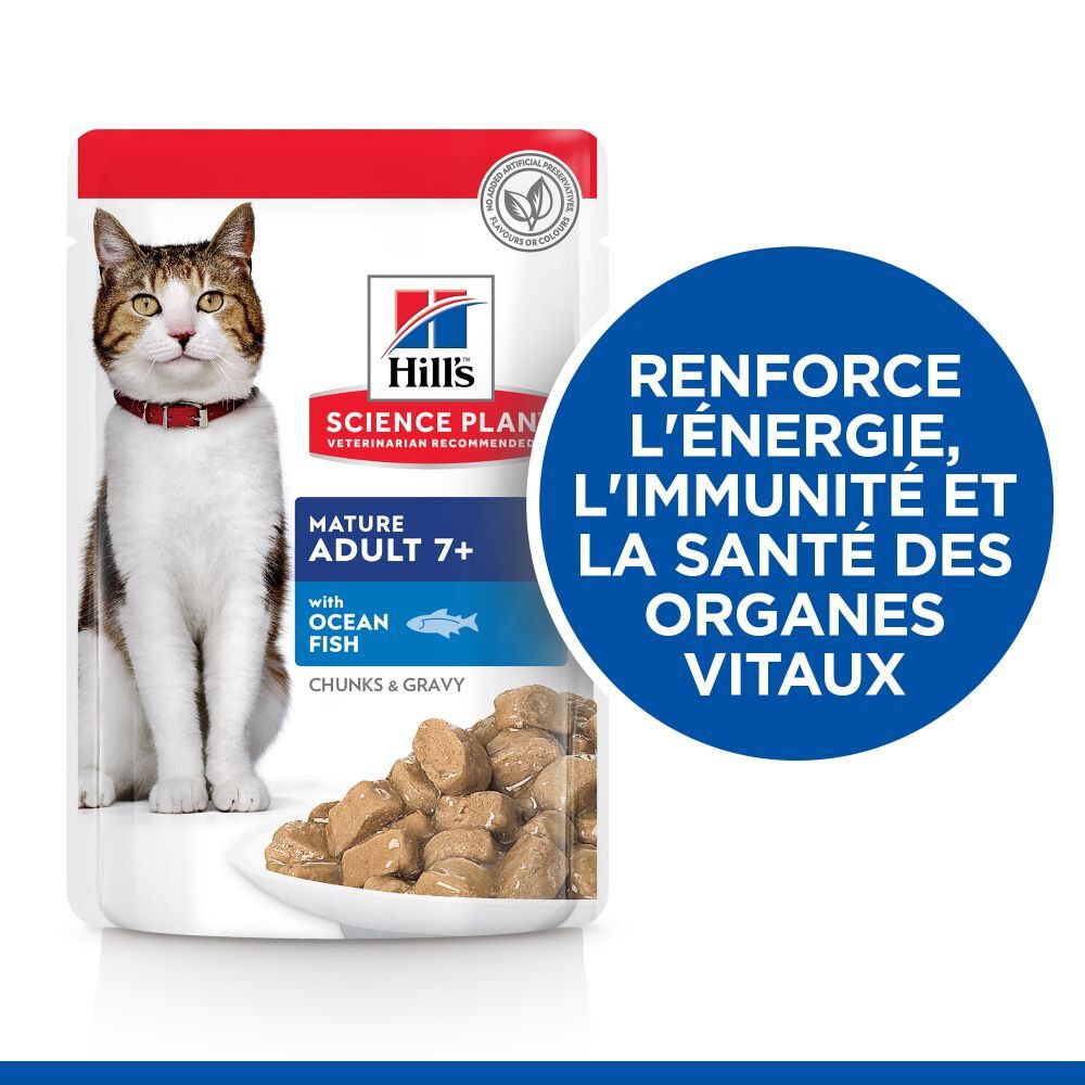 Hill's Science Plan - Mature Adult Multipack 12 Sachets Repas Pour Chat Ag&eacute; Poulet Et Poisson -12x85g Image num&eacute;ro 4