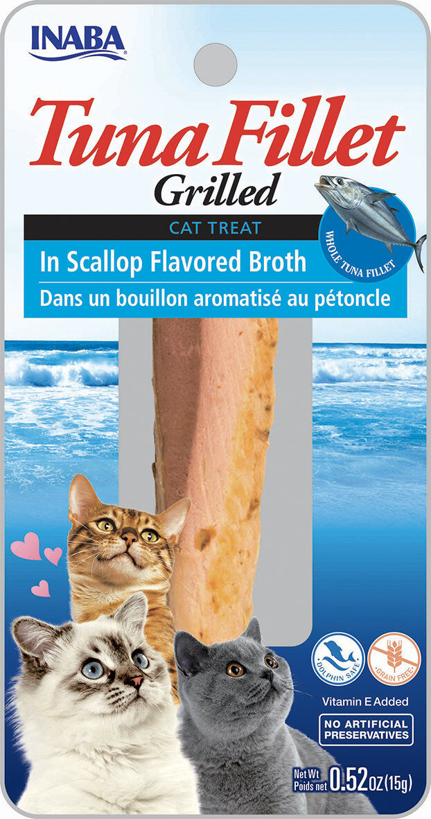 Inaba - Friandises Filet de Thon Grill&eacute; Bouillon P&eacute;toncle pour Chats - 15g Image num&eacute;ro 1