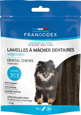 Francodex - Lamelles à Mâcher Dentaires pour Petits Chiens - x15