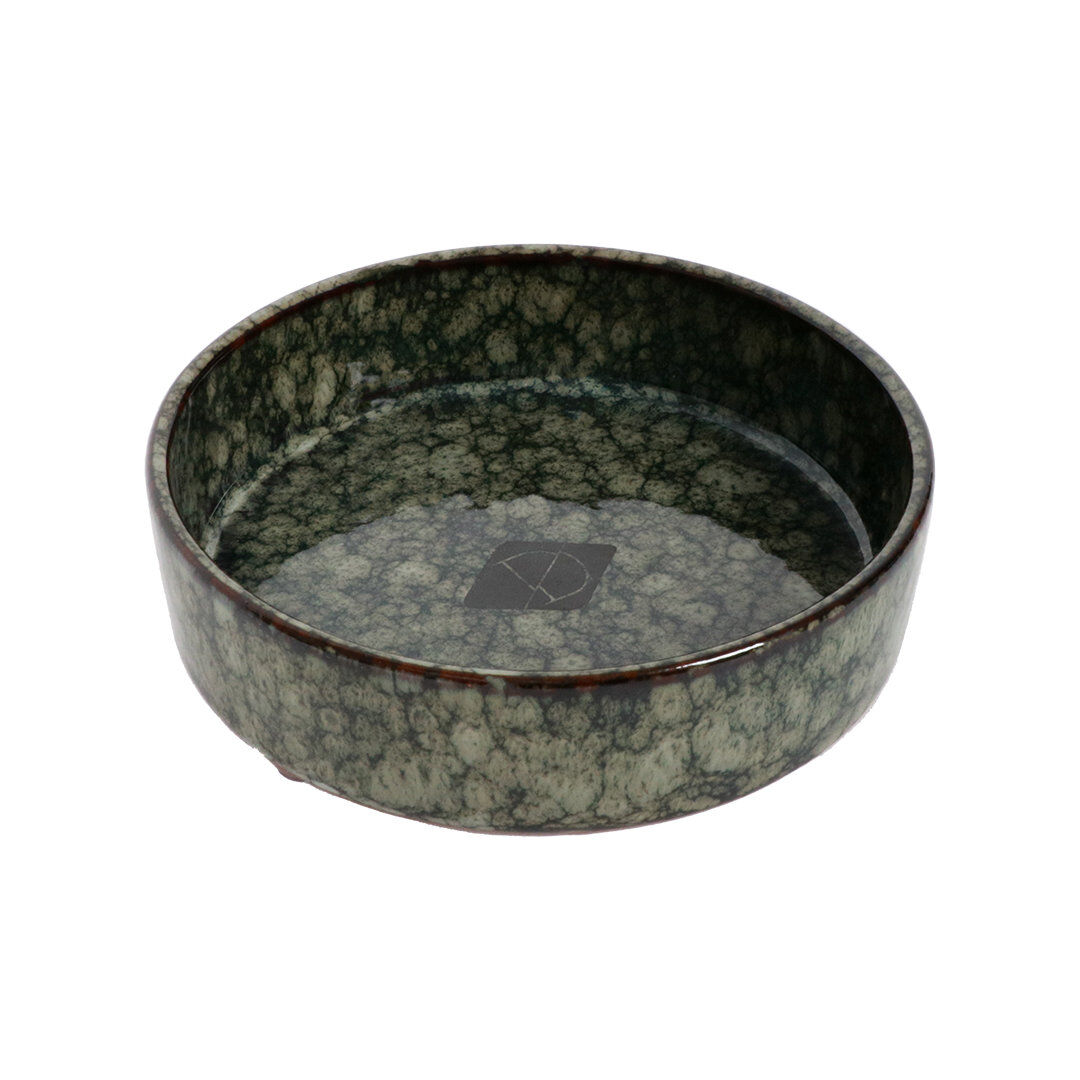 D&D - Gamelle et Ecuelle D'eau Jasper pour Chat 200ml - 13,5x13,5x3,5cm Vert Image num&eacute;ro 1