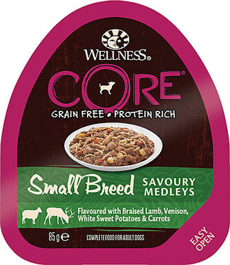 Wellness CORE - Repas Savoury Medleys Agneau et Gibier pour Chien Petite Race - 85g