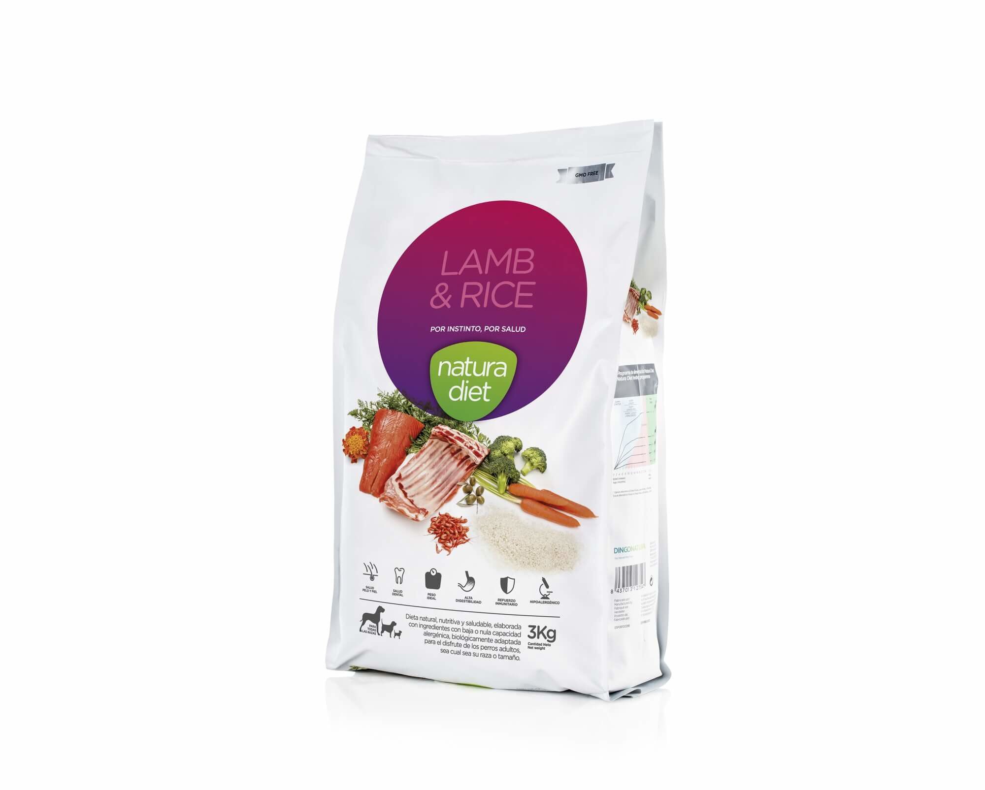 Natura Diet - Croquettes Lamb & Rice Agneau pour Chien - 3Kg Image num&eacute;ro 1