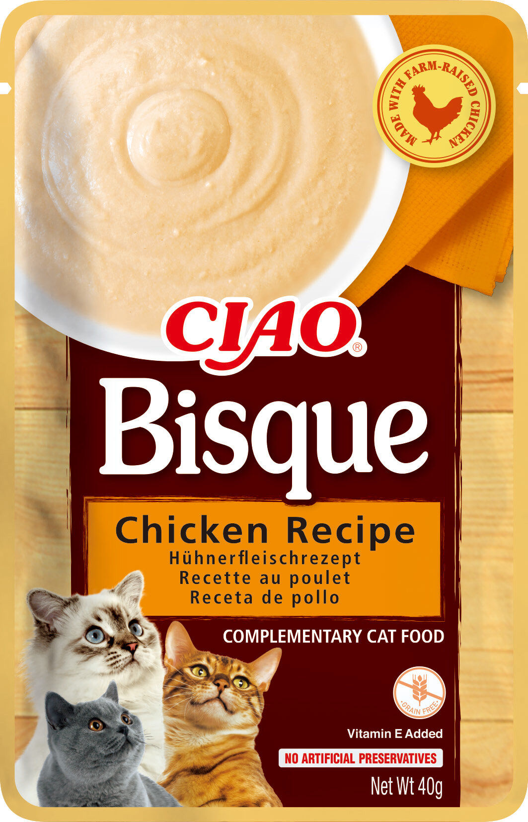 Inaba - Friandises Bisque Recette au Poulet pour Chats - 40g Image num&eacute;ro 1