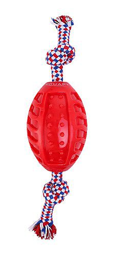 Wouapy - Balle Rugby avec Corde pour Chiens - 24cm Image num&eacute;ro 1