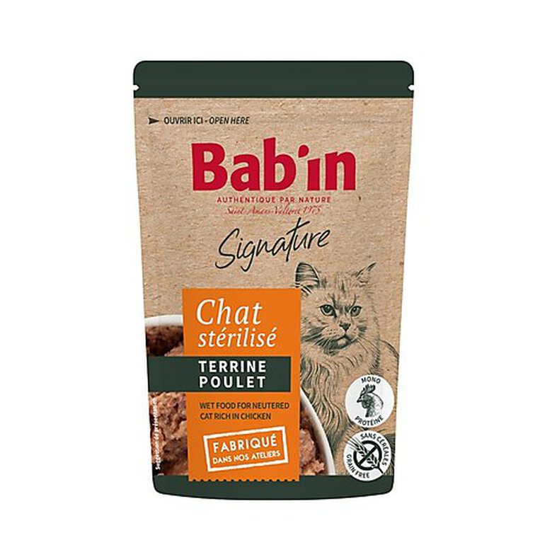 Bab'in - Terrine au Poulet pour Chats  - 80g image number null
