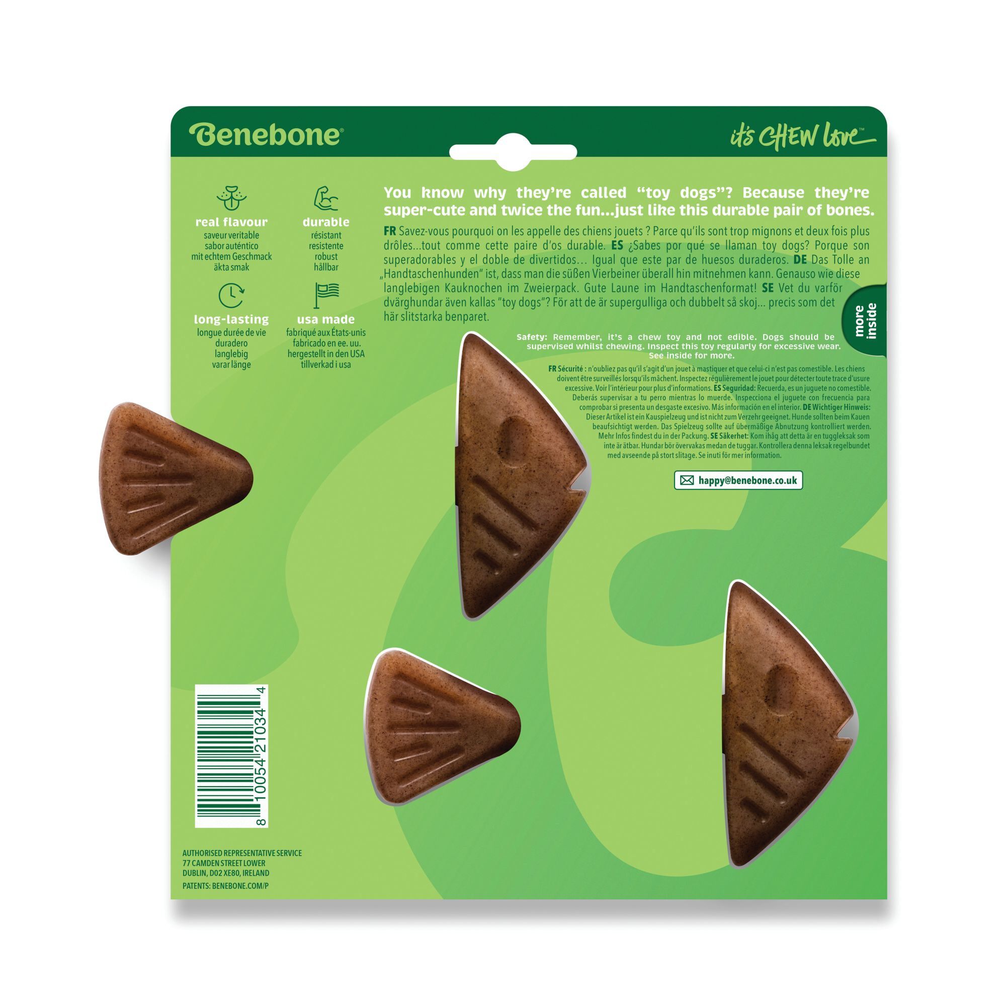 Benebone - Jouet Tiny Pack Fishbone - X2 Image num&eacute;ro 2