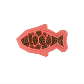 Outward Hound - Tapis d'Alimentation Fishie Fun Feed pour Chats - Rose