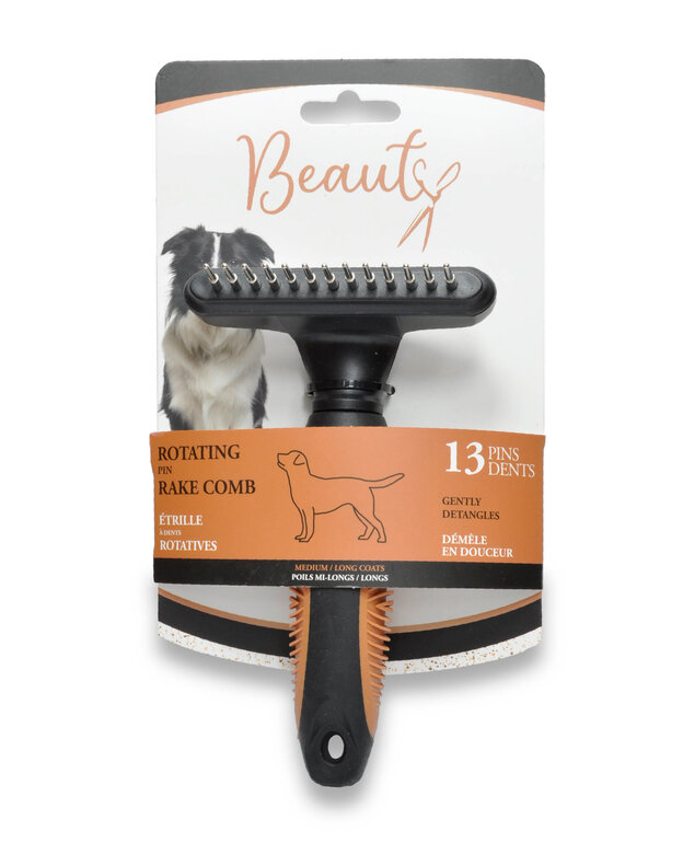 Beauty - Etrille à 13 Dents Rotatives pour Chiens - 15cm Image numéro 2 Beauty - Etrille à 13 Dents Rotatives pour Chiens - 15cm Image numéro 2