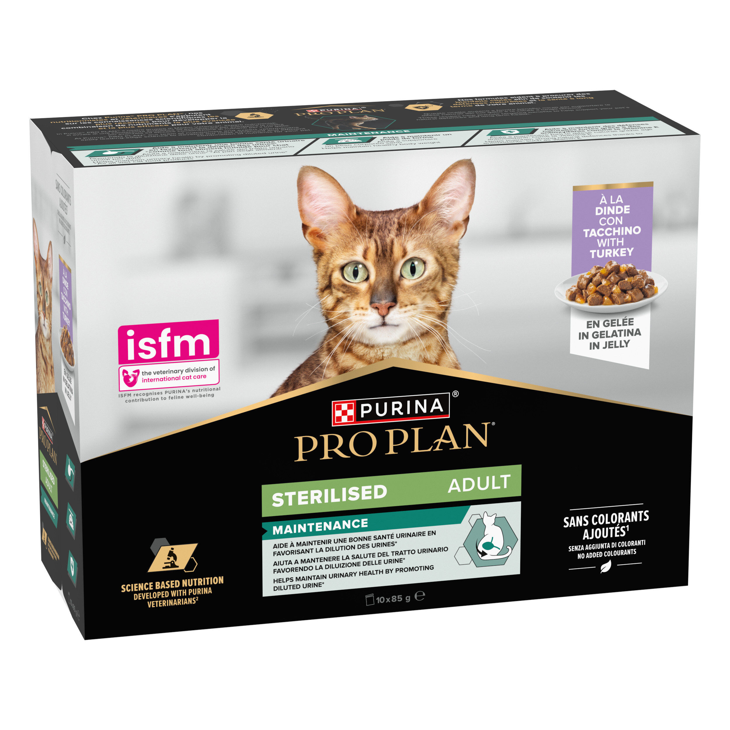 Pro Plan - P&acirc;t&eacute;e en Gel&eacute;e Adult Sterilised Maintenance Dinde pour Chats - 10x85g Image num&eacute;ro 2