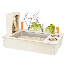 Trixie - Station Mangeoire Gamelles/Râtelier pour Lapin - 70×41×47cm