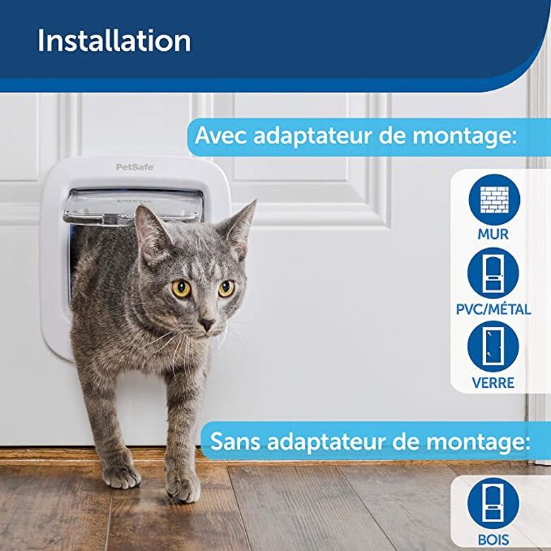 PetSafe - Chatière Porte Magnétique Luxe pour Chiens et chats - Blanc Image numéro 7 PetSafe - Chatière Porte Magnétique Luxe pour Chiens et chats - Blanc Image numéro 7
