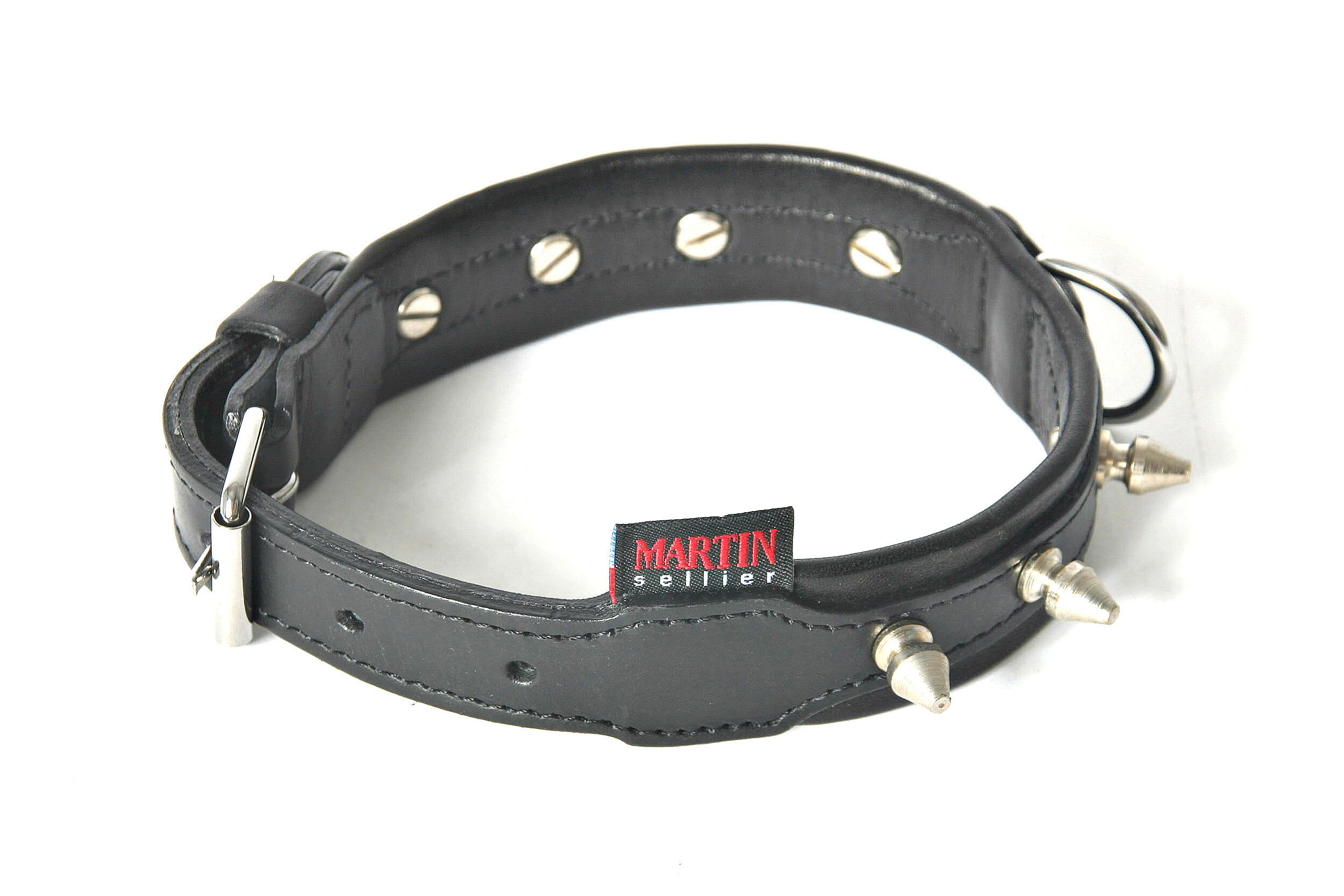 Martin Sellier - Collier Clout&eacute; Noir pour Chien - 55/75cm Image num&eacute;ro 1