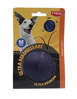 Tyrol -  Balle Rebondissante en Caoutchouc Naturel pour Chien - 10cm