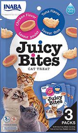 Inaba - Friandises Juicy Bites Poulet et Thon pour Chats - 3x11,3g