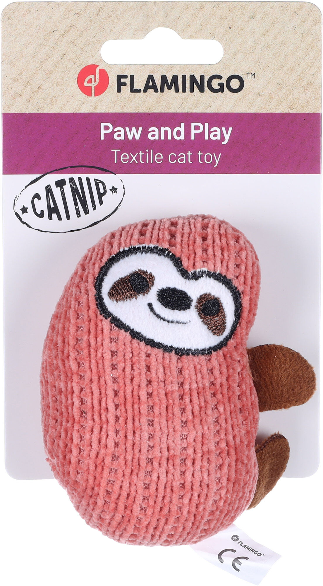 Flamingo - Jouet Blaro Paresseux Rouge pour Chats - 7x4,5x9,2cm Image num&eacute;ro 1