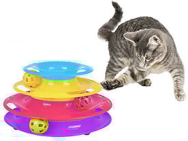 Flamingo - Jouet Bagera Circuit avec Balle & Tour pour Chats - 24x13cm