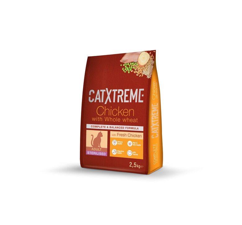 CatXtreme - Croquettes Adult Sterilised au Poulet Frais pour Chat - 2,5Kg Image numéro 2 CatXtreme - Croquettes Adult Sterilised au Poulet Frais pour Chat - 2,5Kg Image numéro 2