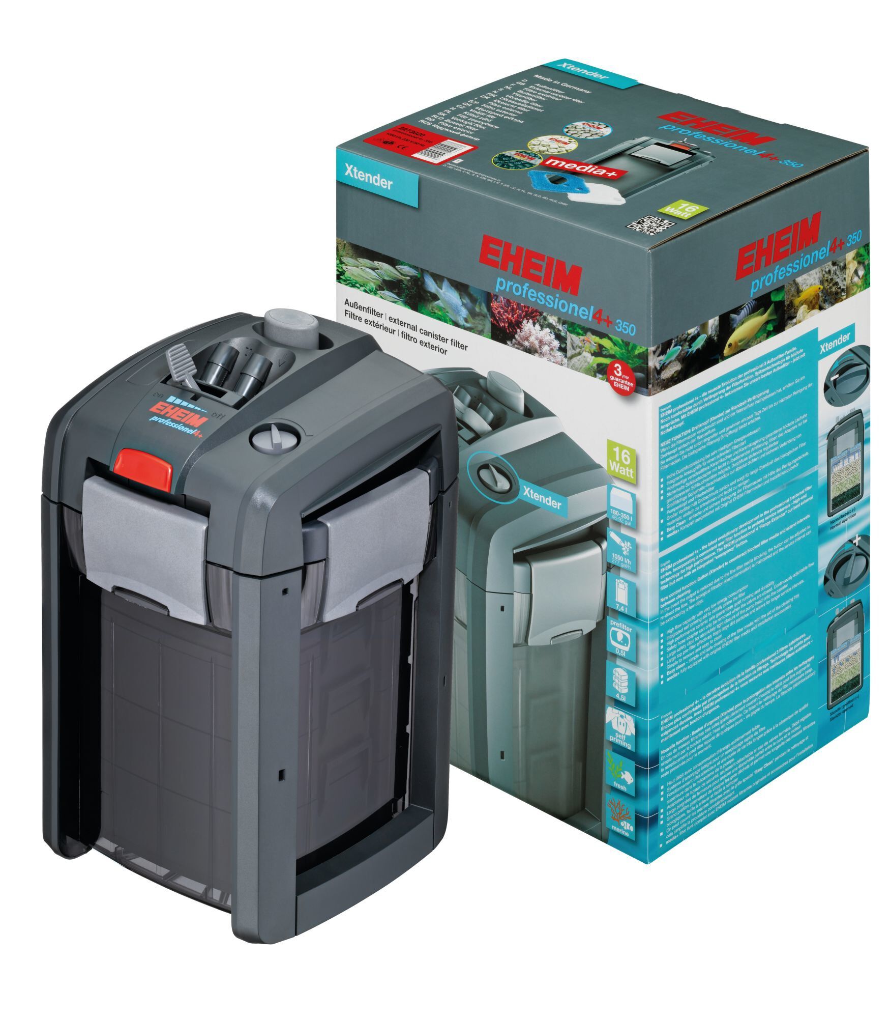 Eheim - Filtre Ext&eacute;rieur Professionnel 4+ 350 pour Aquarium - 16W Image num&eacute;ro 1