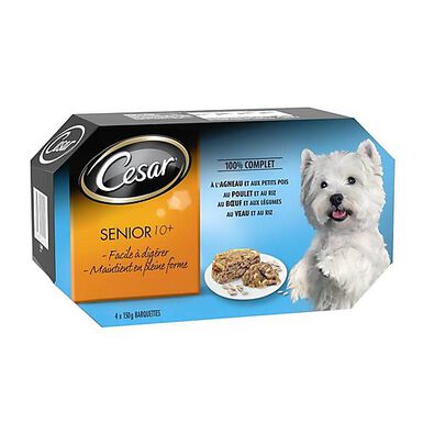 Cesar - Terrines Senior 10+ pour Chien Senior - 4x150g
