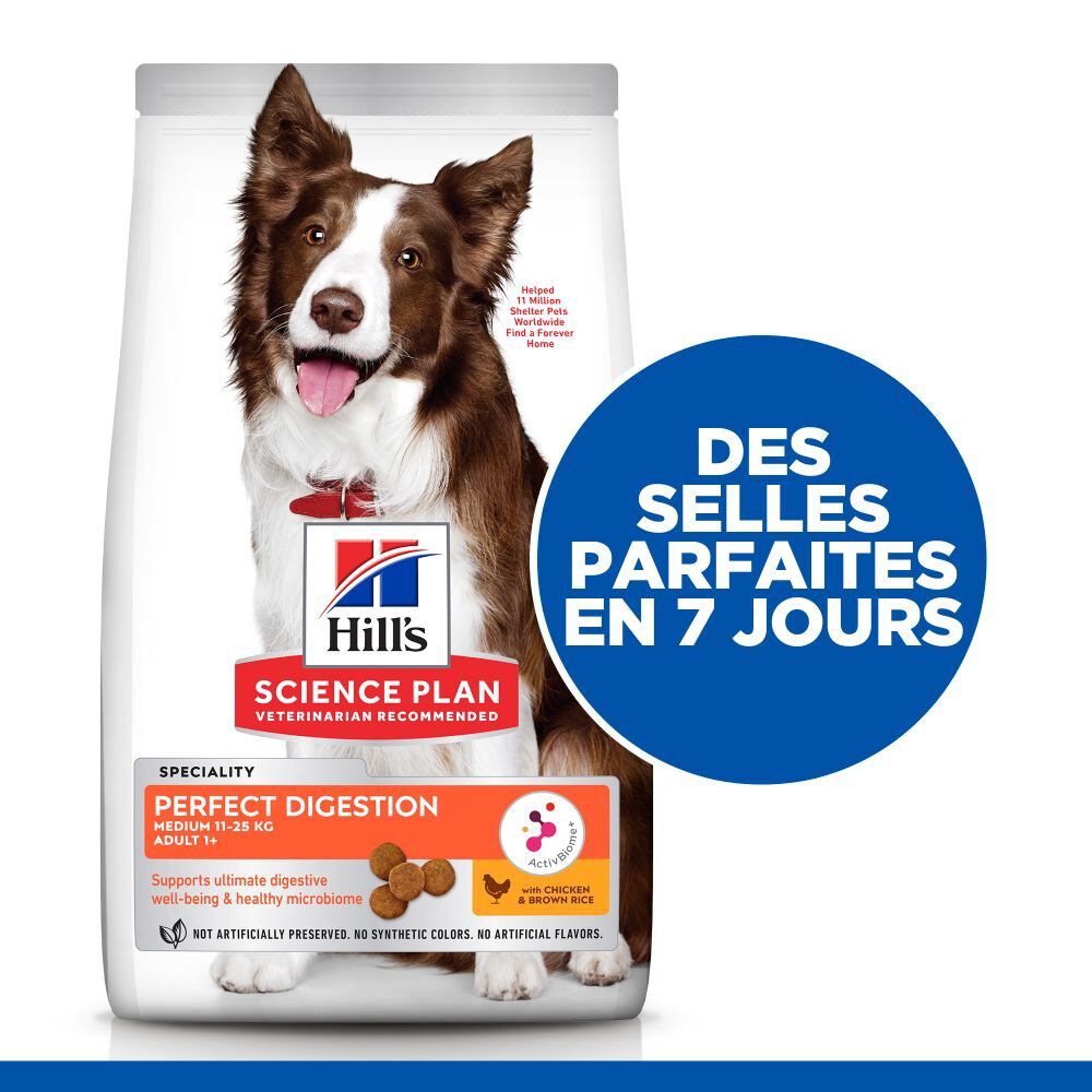 Hill's Science Plan - Perfect Digestion Medium Croquettes Pour Chien  -  2,5kg Image num&eacute;ro 2