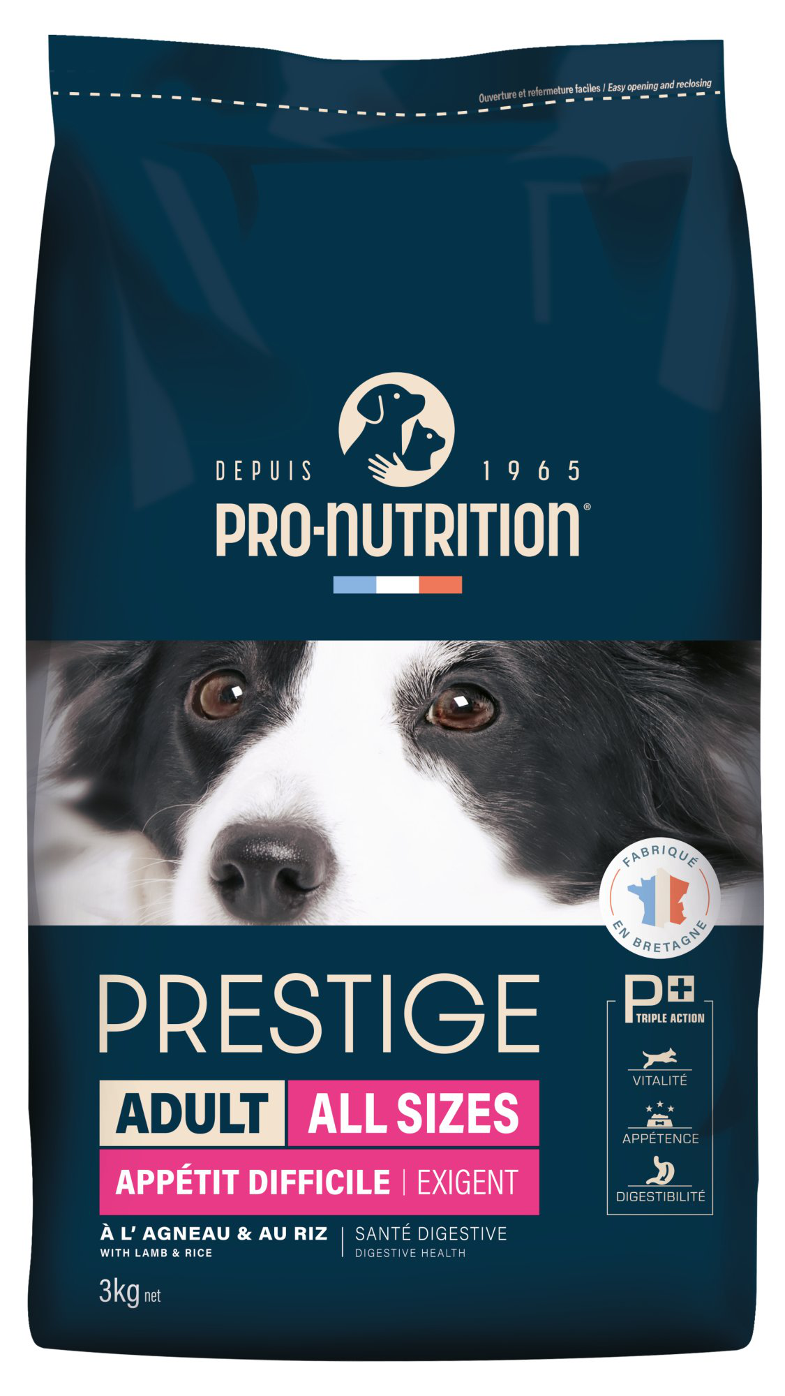 Pro-nutrition - Croquettes Prestige Adult All Sizes &agrave; l'Agneau pour Chiens Difficiles - 3Kg Image num&eacute;ro 1