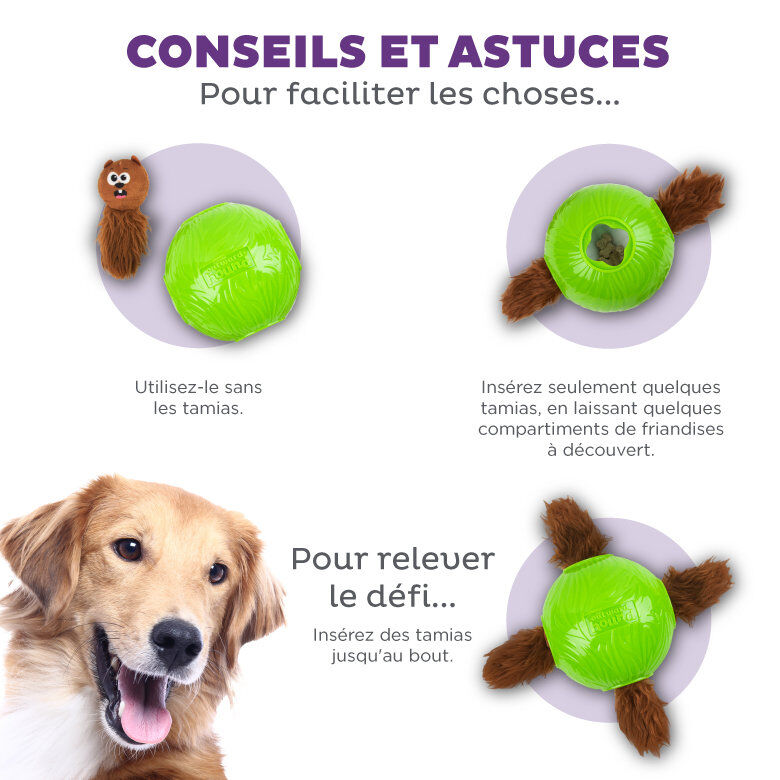 Outward Hound - Jouet Balle &agrave; Renifler Dog Snuffle N' Treat - 12,7cm Image num&eacute;ro 2