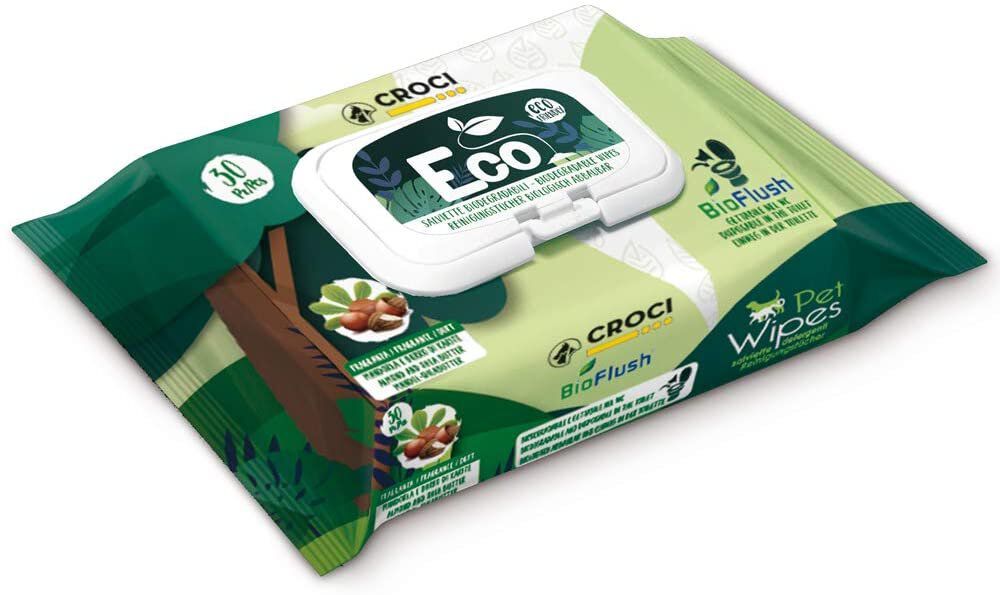 Croci - Lingettes Eco Amande et Karit&eacute; pour Chiens et Chats - x31 Image num&eacute;ro 1