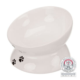 Trixie - Gamelle augmentée en céramique blanc - 0.15 l/13 cm