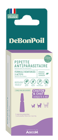 DeBonPoil - Pipette Antiparasitaire et Apaisante pour Chat et Chaton - x1