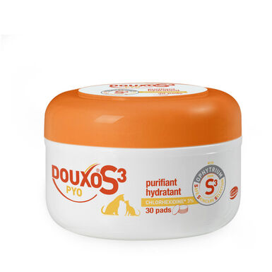 Ceva - Cotons Nettoyants Antiseptiques Douxo S3 Pyo Pads Chiens et Chats - x30