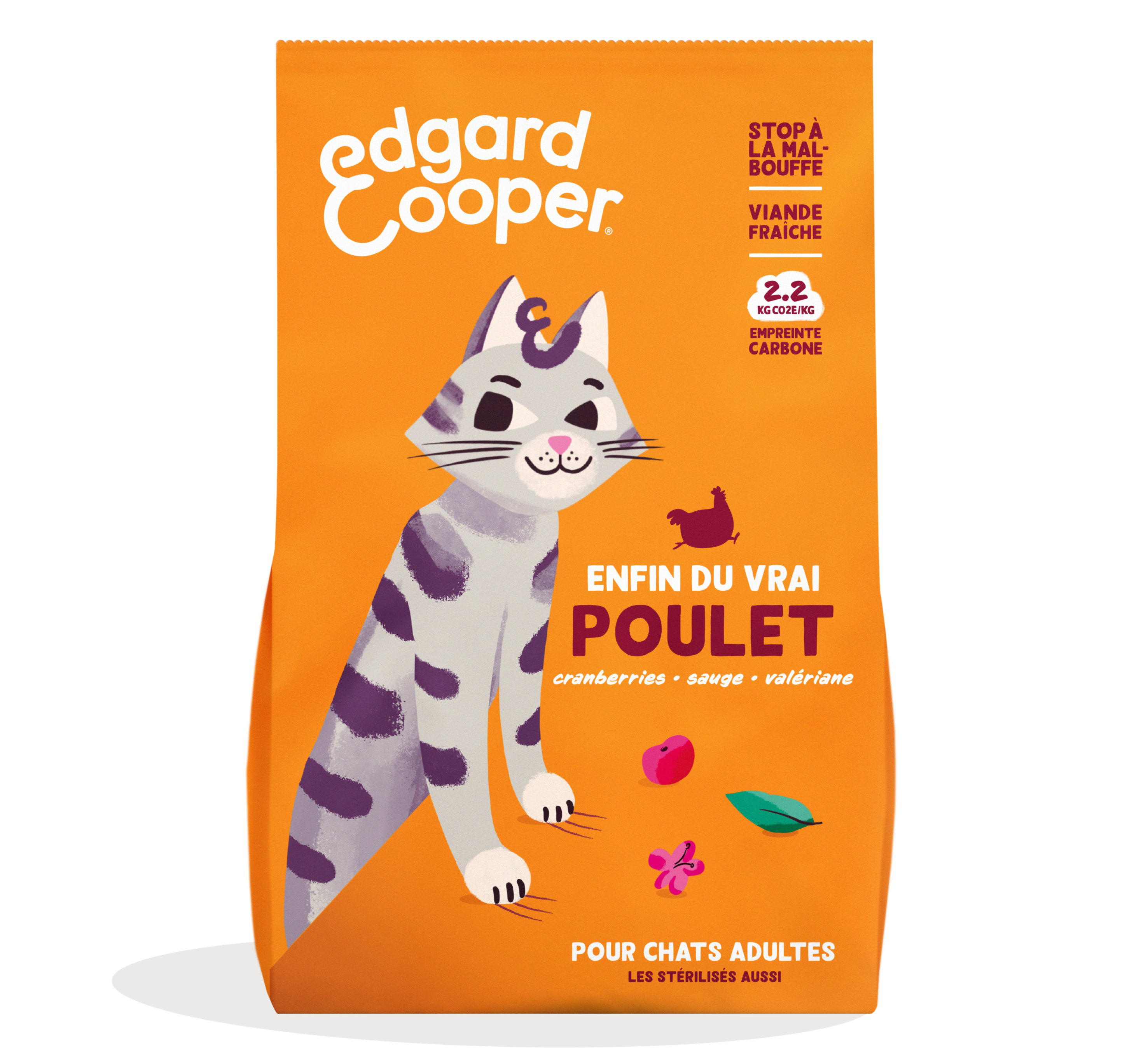 Edgard & Cooper - Croquettes au Poulet pour Chat Adulte - 2Kg Image num&eacute;ro 1