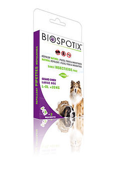 Biospotix - Pipettes Répulsives L-XL pour Grand Chien - x3