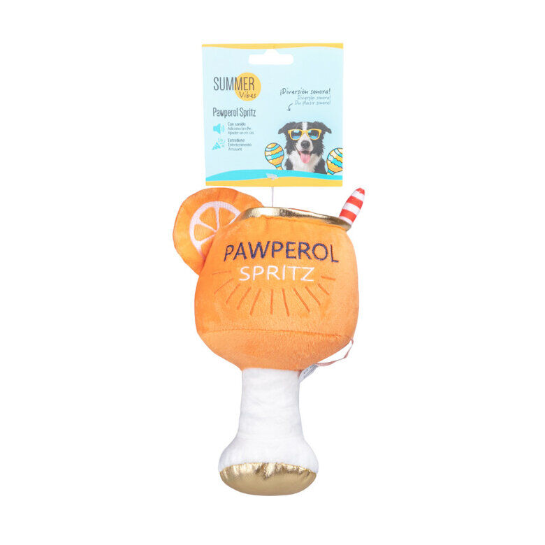 Summer Vibes - Peluche Cocktail "Pawperol" pour Chiens - 25cm Image num&eacute;ro 3