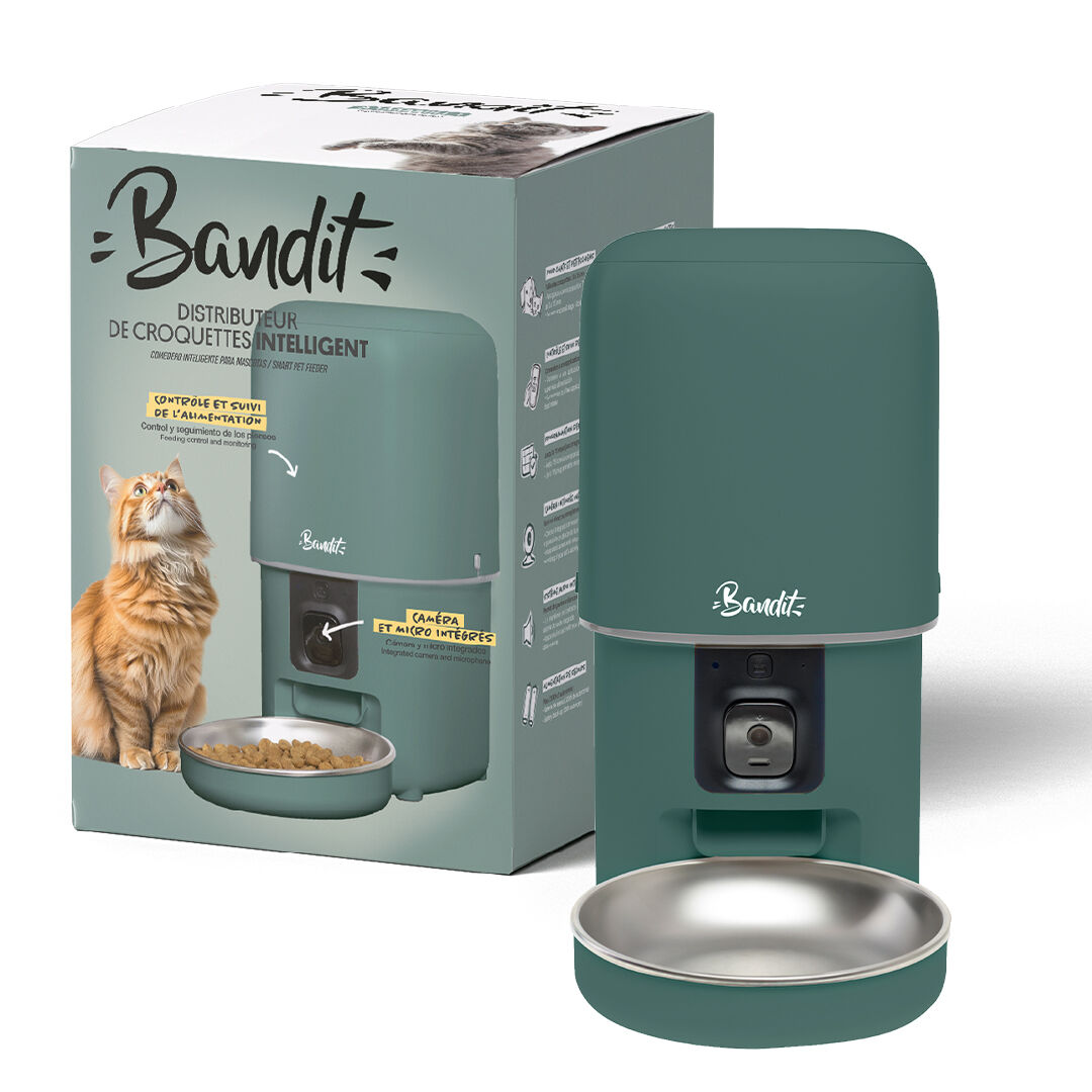 Bandit - Distributeur de Croquettes 4L pour Chiens et Chats - Vert Image num&eacute;ro 1