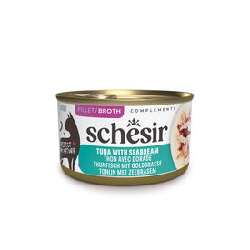 Schesir - P&acirc;t&eacute;e en Gel&eacute;e Thon et Daurade En Bouillon Pour Chats - 70g