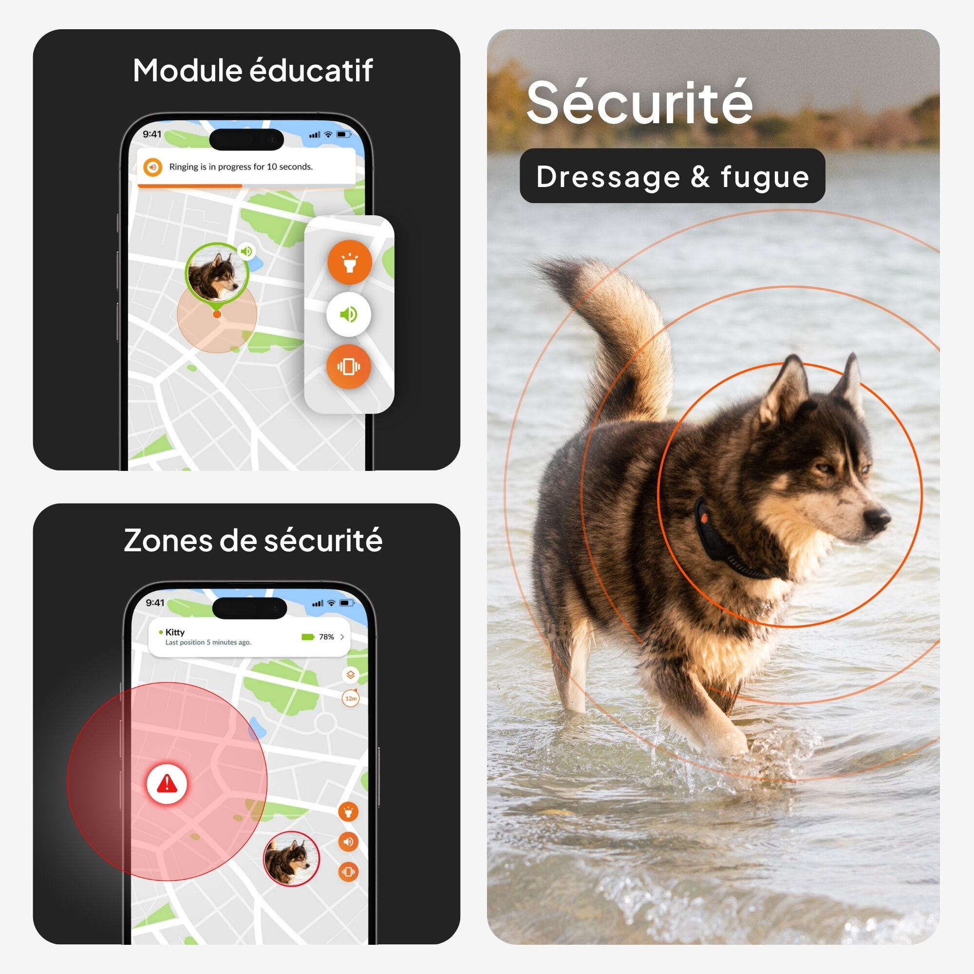 Weenect - Collier GPS XT Chiens - Noir Image num&eacute;ro 5