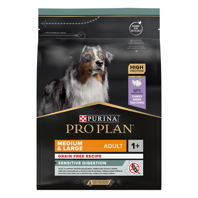 Pro Plan - Croquettes OPTIAGE Medium & Large Adult Sans Céréales Dinde pour Chien