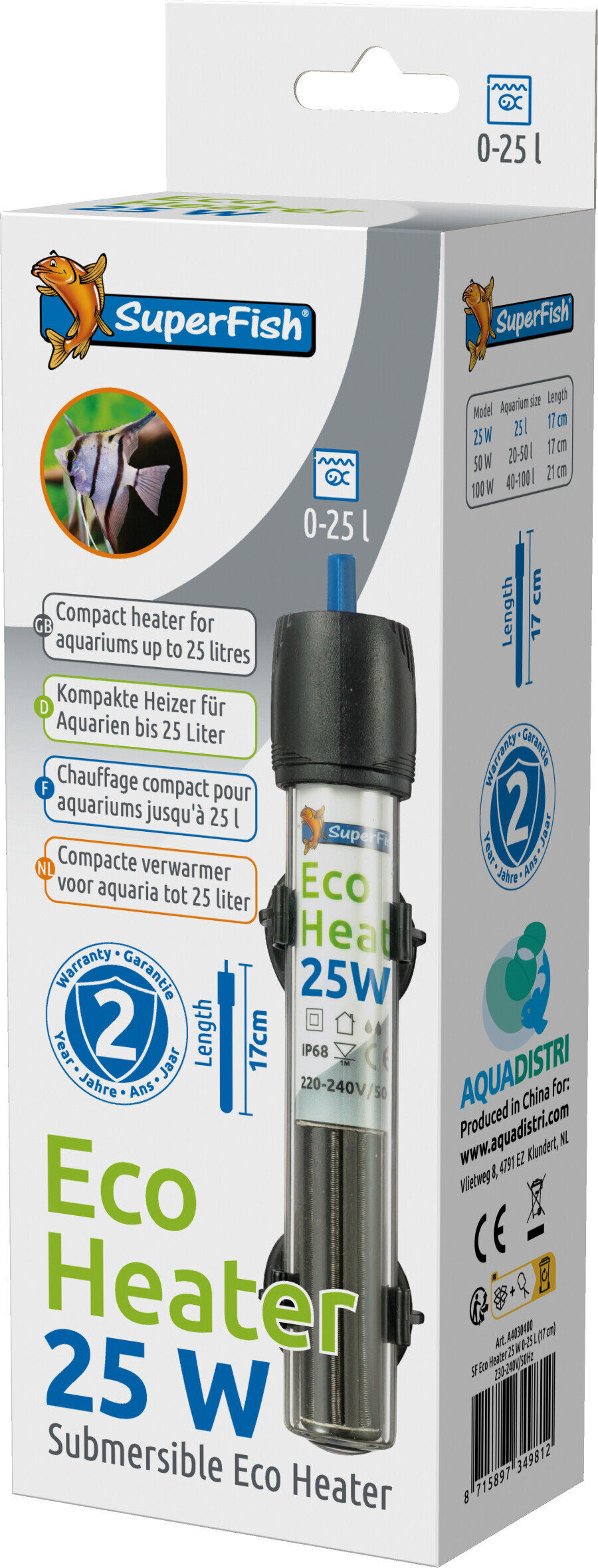Superfish - Chauffage Eco Heater pour Aquarium de 25 L - 25W Image num&eacute;ro 1