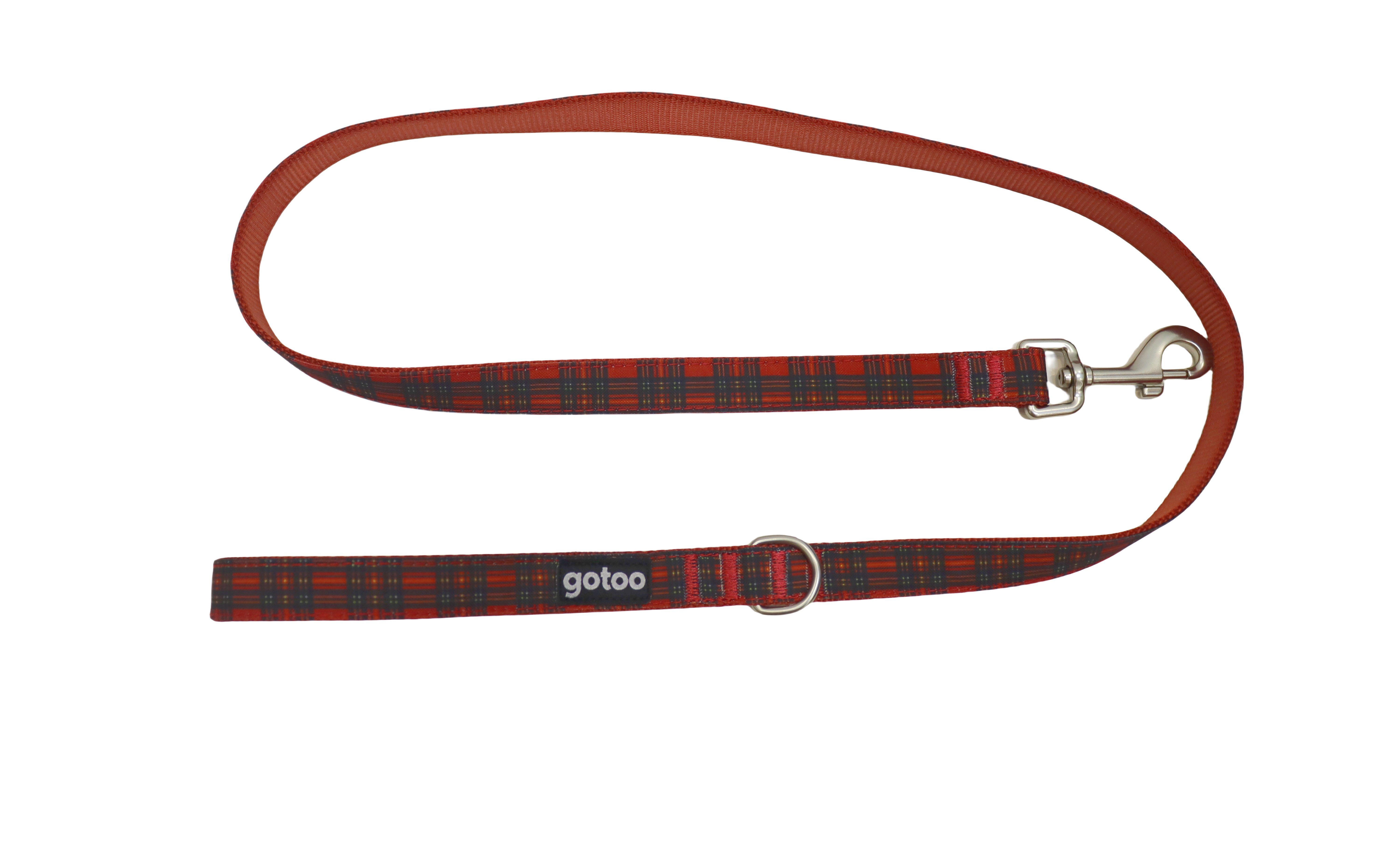 Gotoo - Laisse en Tartan Rouge pour chien - M Image num&eacute;ro 1