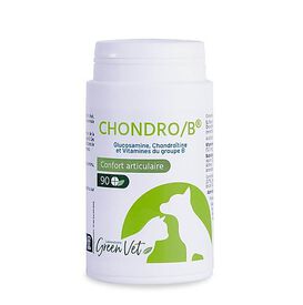 Greenvet - Comprimés Chondro/B Confort Articulaire pour Chiens et Chats - x90