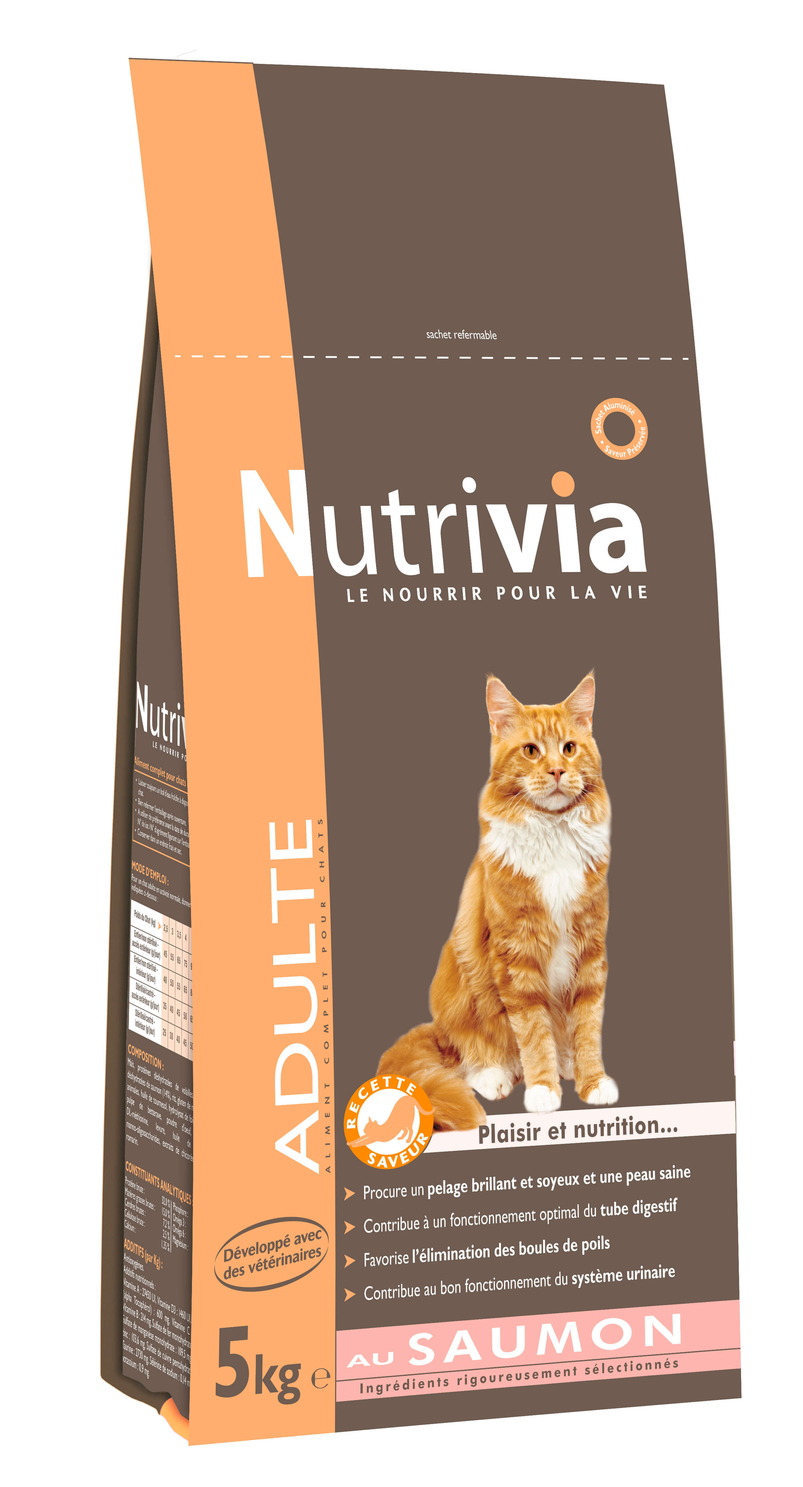 Nutrivia - Croquettes au Saumon pour Chat Adulte Image num&eacute;ro 1
