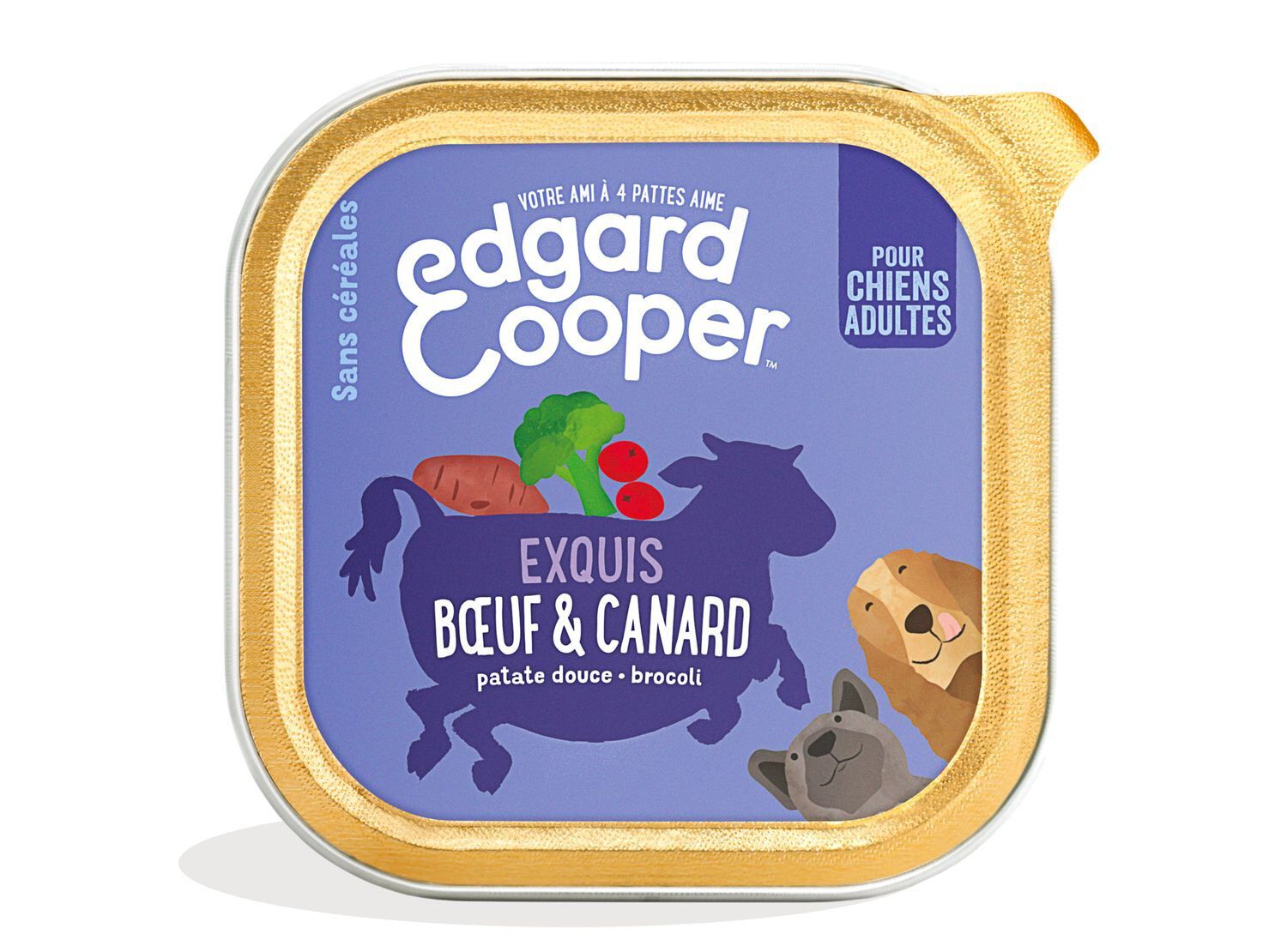 Edgard & Cooper - Barquette au B&oelig;uf et Canard pour Chien - 150g Image num&eacute;ro 1