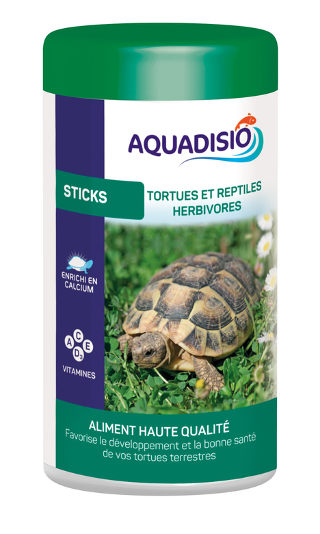 Aquadisio - Granulés Sticks pour Tortues et Reptiles Herbivores - 250ml Image numéro 1 Aquadisio - Granulés Sticks pour Tortues et Reptiles Herbivores - 250ml Image numéro 1