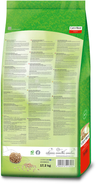 Cat's Best - Litière Végétale Original pour Chat - 40L Image numéro 2 Cat's Best - Litière Végétale Original pour Chat - 40L Image numéro 2