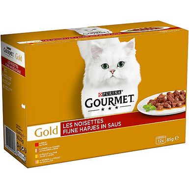 Gourmet - Boîte Gold Les Noisettes pour Chat - 12x85g